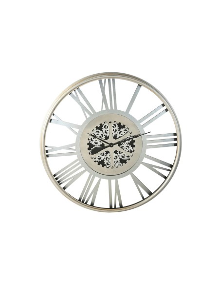 Horloge Murale Home ESPRIT Argenté Fer 102 x 9,5 x 102 cm