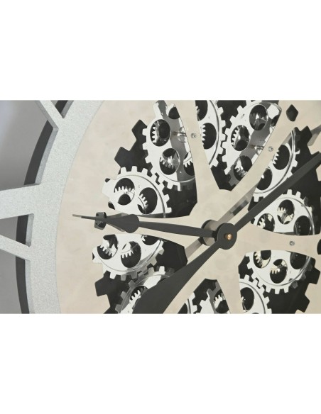 Horloge Murale Home ESPRIT Argenté Fer 102 x 9,5 x 102 cm