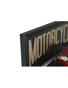 Horloge Murale Home ESPRIT Noir Rouge Doré PVC Métal Moto Vintage 60 x 18 x 120 cm 2