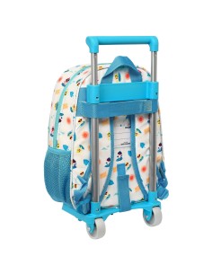 Cartable à roulettes Baby Shark Surfing Bleu Blanc 26 x 34 x 11 cm 2