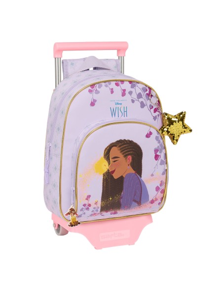 Cartable à roulettes Wish Lila 28 x 34 x 10 cm