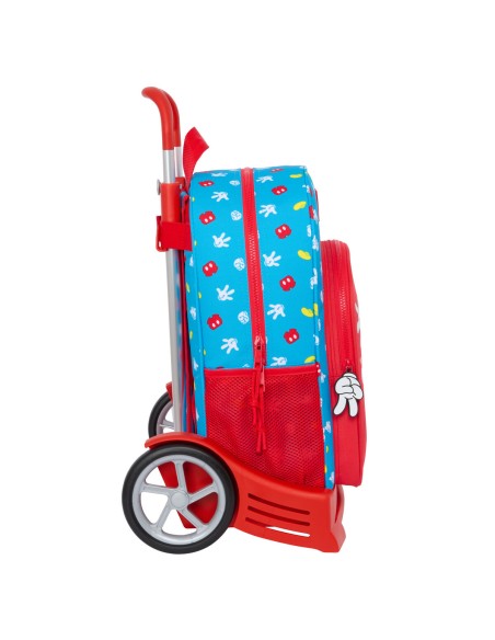 Cartable à roulettes Mickey Mouse Clubhouse Fantastic Bleu Rouge 33 x 42 x 14 cm
