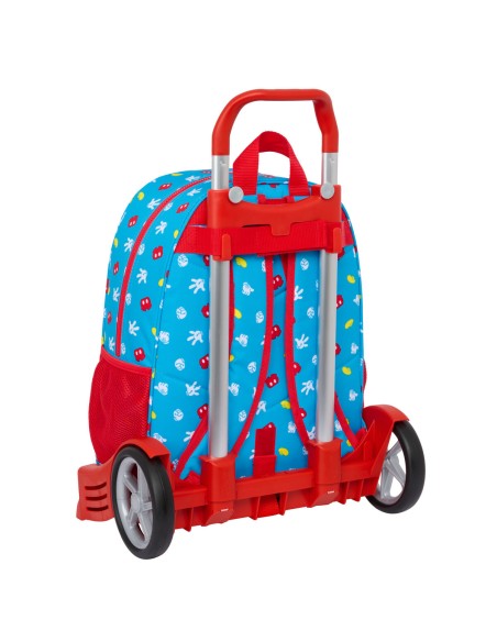 Cartable à roulettes Mickey Mouse Clubhouse Fantastic Bleu Rouge 33 x 42 x 14 cm