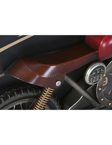 Horloge Murale Home ESPRIT Rouge Doré PVC Métal Moto Vintage 120 x 15,5 x 60 cm
