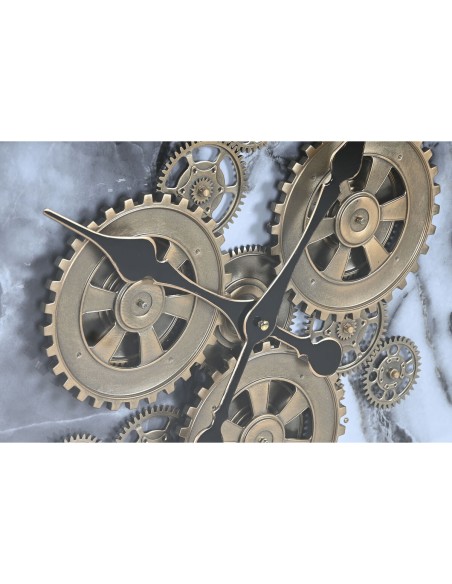Horloge Murale Home ESPRIT Blanc Doré Métal 140 x 9 x 140 cm
