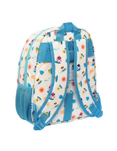 Cartable Baby Shark Surfing Bleu Blanc 27 x 33 x 10 cm