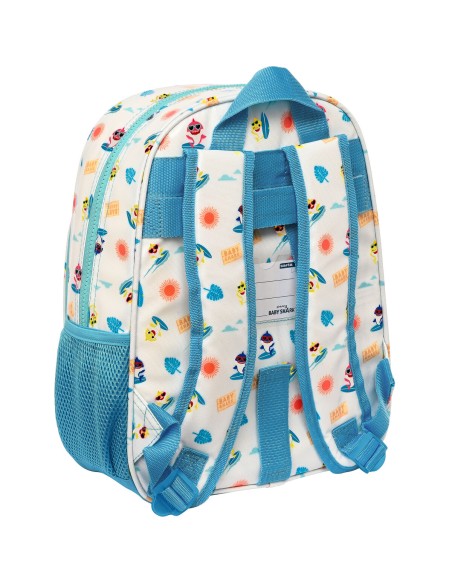 Cartable Baby Shark Surfing Bleu Blanc 26 x 34 x 11 cm