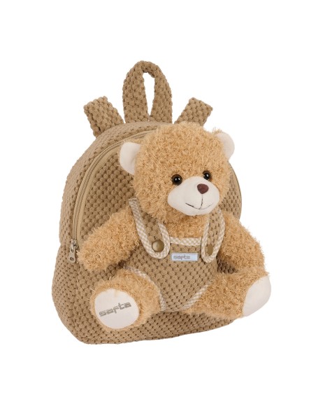 Sac à dos enfant Safta Ours en peluche Marron 23 x 27 x 7,5 cm