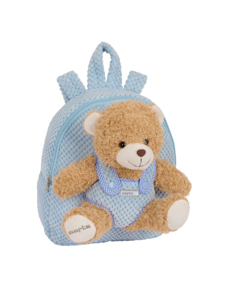 Sac à dos enfant Safta Ours en peluche Bleu 23 x 27 x 7,5 cm