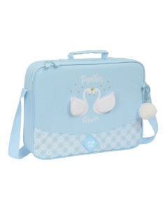 Cartable d'école Glow Lab Cisnes Bleu clair 38 x 28 x 6 cm