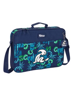 Cartable d'école El Niño Glassy Blue marine 38 x 28 x 6 cm
