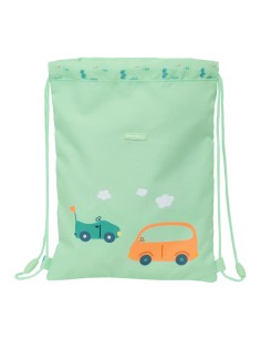 Sac à dos serré par des ficelles Safta Coches Vert 26 x 34 x 1 cm