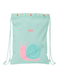 Sac à dos serré par des ficelles Safta Caracol Turquoise 26 x 34 x 1 cm