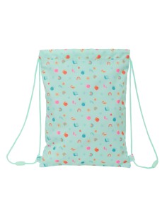 Sac à dos serré par des ficelles Safta Caracol Turquoise 26 x 34 x 1 cm 2