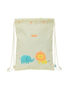Sac à dos serré par des ficelles Safta Selva Blanc 26 x 34 x 1 cm