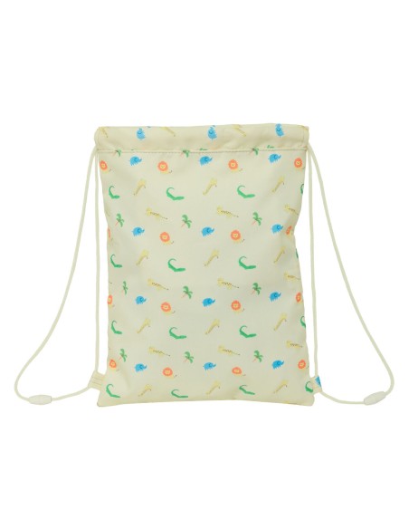 Sac à dos serré par des ficelles Safta Selva Blanc 26 x 34 x 1 cm