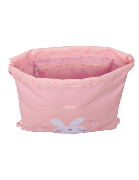 Sac à dos serré par des ficelles Safta Bunny Rose 26 x 34 x 1 cm