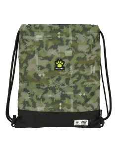 Sac à dos serré par des ficelles Kelme Travel Noir Vert 35 x 40 x 1 cm