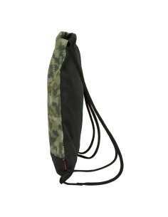 Sac à dos serré par des ficelles Kelme Travel Noir Vert 35 x 40 x 1 cm 2