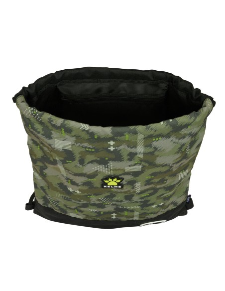 Sac à dos serré par des ficelles Kelme Travel Noir Vert 35 x 40 x 1 cm