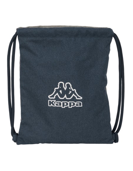 Sac à dos serré par des ficelles Kappa Dark navy Gris Blue marine 35 x 40 x 1 cm
