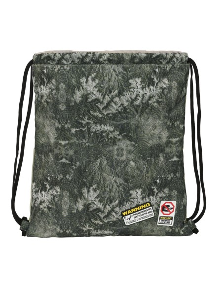 Sac à dos serré par des ficelles Jurassic World Warning Gris 35 x 40 x 1 cm