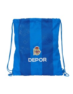 Sac à dos serré par des ficelles R. C. Deportivo de La Coruña Bleu 35 x 40 x 1 cm