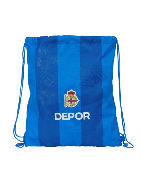 Sac à dos serré par des ficelles R. C. Deportivo de La Coruña Bleu 35 x 40 x 1 cm