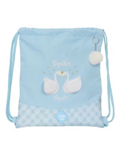 Sac à dos serré par des ficelles Glow Lab Cisnes Bleu 35 x 40 x 1 cm
