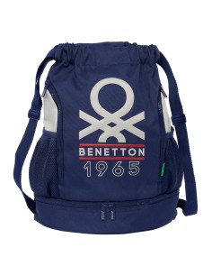 Sac à dos enfant Benetton Varsity Gris Blue marine 35 x 40 x 1 cm