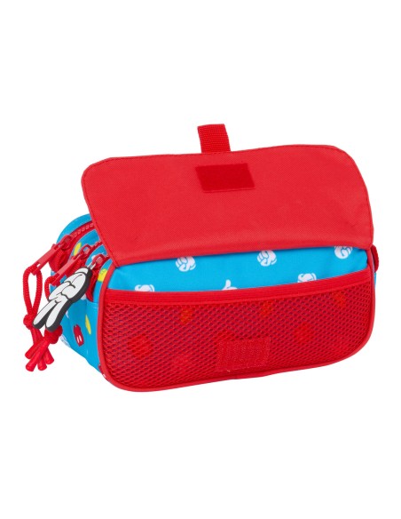 Trousse Fourre-Tout Double Mickey Mouse Clubhouse Fantastic Bleu Rouge 21,5 x 10 x 8 cm
