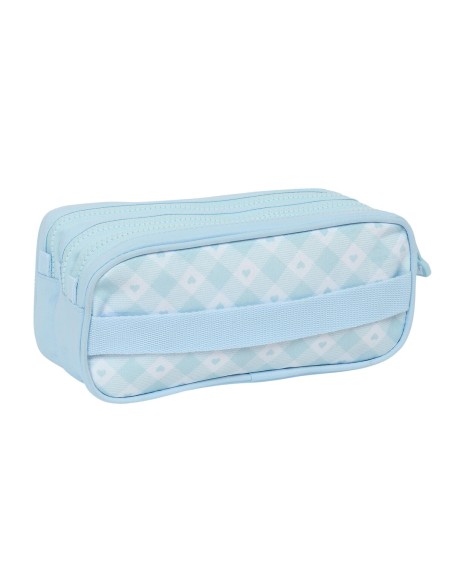 Trousse Fourre-Tout Triple Glow Lab Cisnes Bleu clair 21,5 x 10 x 8 cm