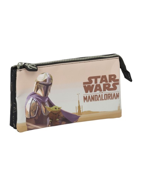 Trousse Fourre-Tout Double The Mandalorian This is the way Noir 22 x 12 x 3 cm