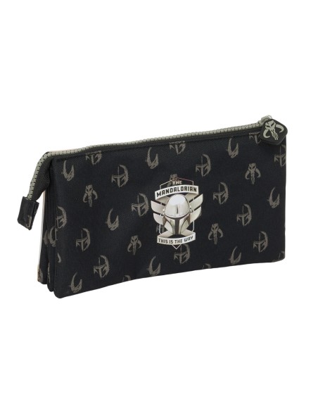 Trousse Fourre-Tout Double The Mandalorian This is the way Noir 22 x 12 x 3 cm