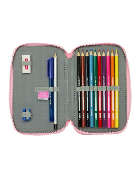 Plumier double Glow Lab Sweet home Rose 12.5 x 19.5 x 4 cm (28 Pièces)