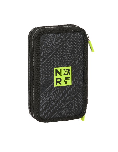 Plumier double Nerf Get ready Noir 12.5 x 19.5 x 4 cm (28 Pièces)