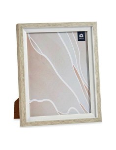 Cadre photo 24 x 2 x 29 cm Verre Beige Blanc Plastique (6 Unités) 2