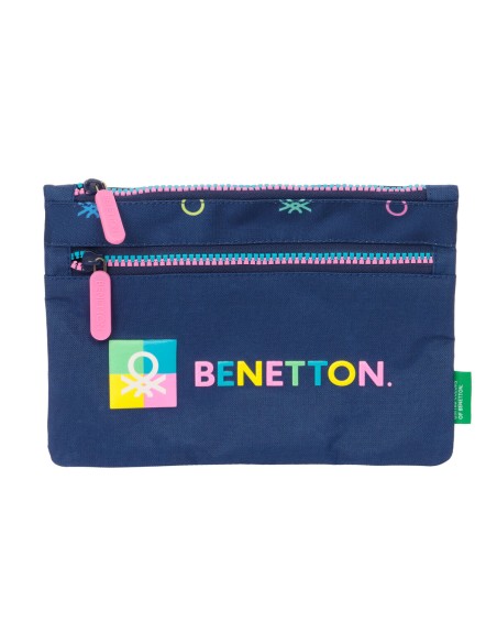 Trousse d'écolier Benetton Cool Blue marine 23 x 16 x 3 cm