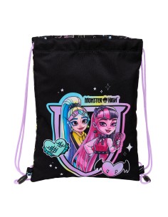 Sac à dos serré par des ficelles Monster High Noir 26 x 34 x 1 cm