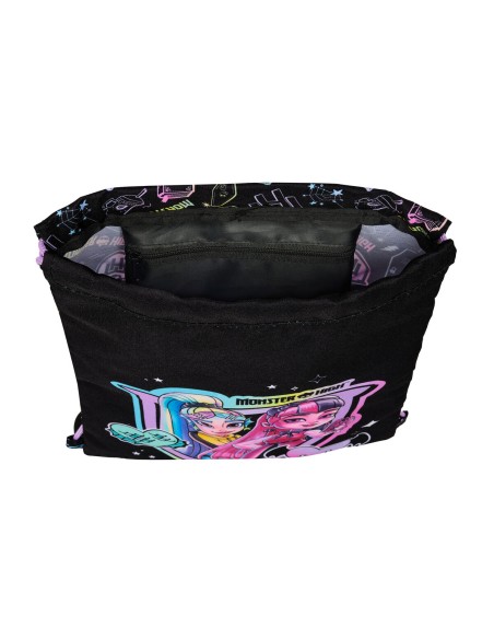Sac à dos serré par des ficelles Monster High Noir 26 x 34 x 1 cm