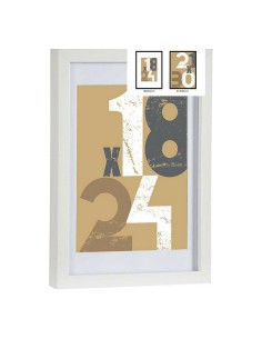 Cadre photo 668826-WHITE Blanc verre Bois MDF (6 Unités) 2