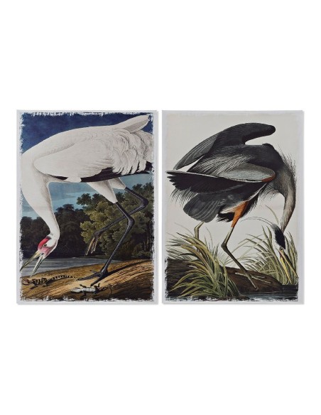 Cadre DKD Home Decor Heron Oiseau Oriental (50 x 1,8 x 70 cm) (2 Unités)