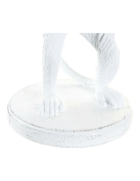 Lampe de bureau DKD Home Decor Blanc Noir Polyester Métal Résine 25W 220 V Singe (2 pcs) (20 x 20 x 45 cm)