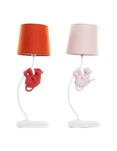 Lampe de bureau DKD Home Decor Polyester Résine 25W 220 V Singe (2 pcs) (19 x 17 x 53 cm)