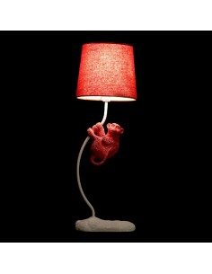 Lampe de bureau DKD Home Decor Polyester Résine 25W 220 V Singe (2 pcs) (19 x 17 x 53 cm) 2