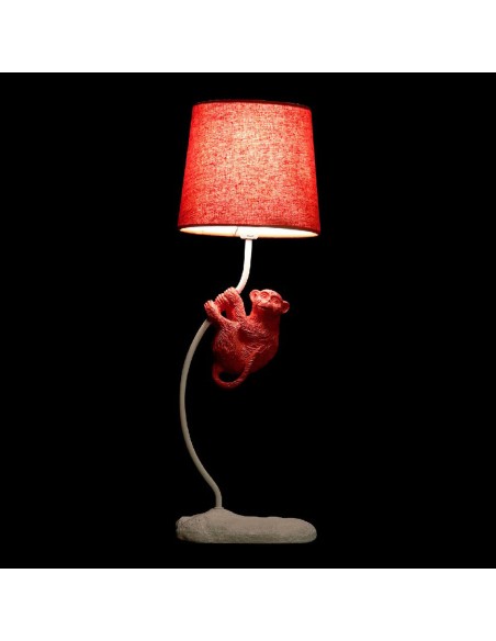 Lampe de bureau DKD Home Decor Polyester Résine 25W 220 V Singe (2 pcs) (19 x 17 x 53 cm)