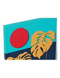 Cadre DKD Home Decor Tropical Toile Tropical (30 x 1,8 x 40 cm) (4 Unités) 2