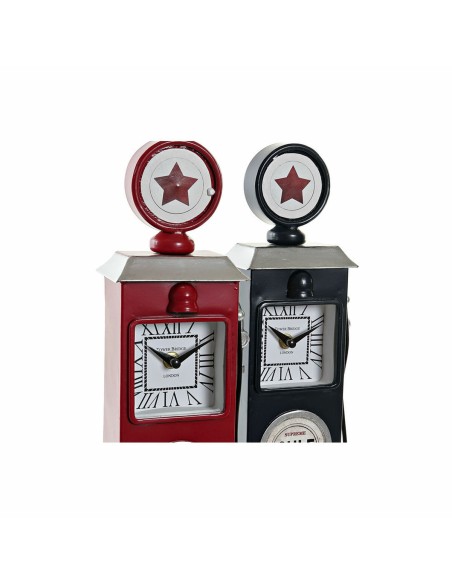 Horloge de table DKD Home Decor Verre Fer Essence (2 pcs) (12 x 8 x 35 cm)