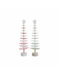 Sapin de Noël DKD Home Decor Bois MDF (2 pcs) (14 x 14 x 51 cm)