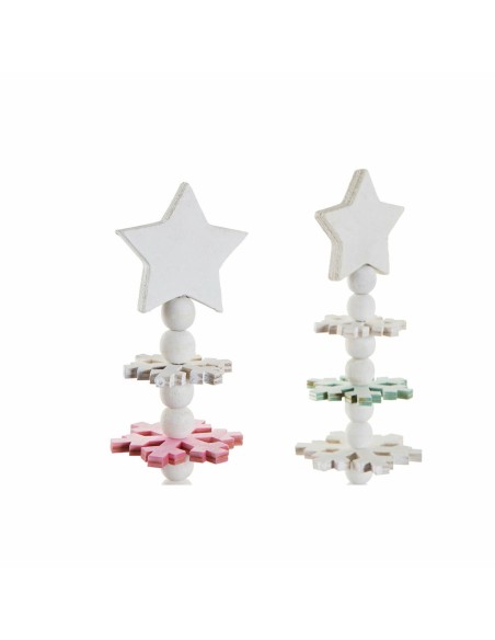 Sapin de Noël DKD Home Decor Bois MDF (2 pcs) (14 x 14 x 51 cm)